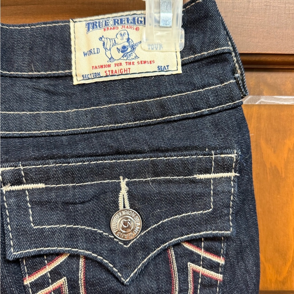 True Religion Women's Indigo Straight Leg Jeans